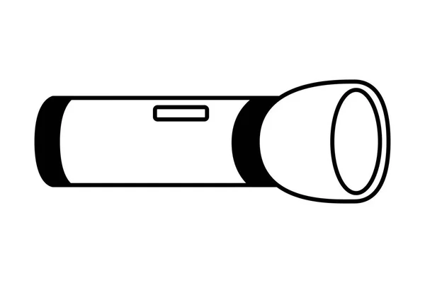 Ficklampa utrustning på vit bakgrund — Stock vektor