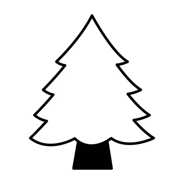 Árvore de pinho no fundo branco — Vetor de Stock