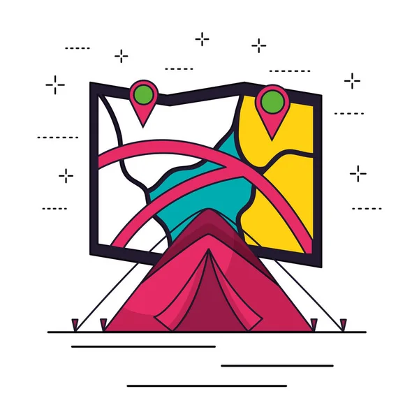 Camping summer concept — Stockvector