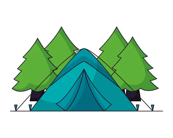 Campingsommerkonzept — Stockvektor