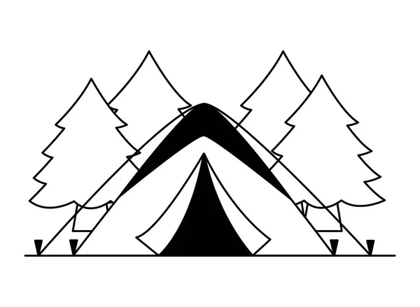 Concetto di campeggio estate — Vettoriale Stock