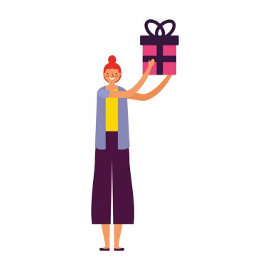 hediye kutusu tutan kadın