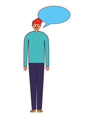 adam karakteri ile konuşma balonu