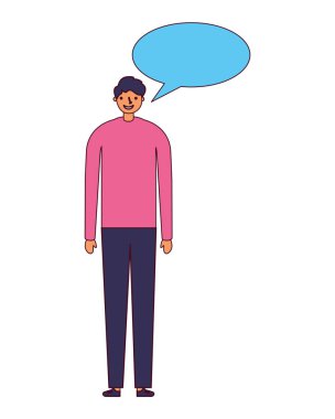 adam karakteri ile konuşma balonu