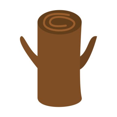 Beyaz arka plan üzerinde ahşap gövde