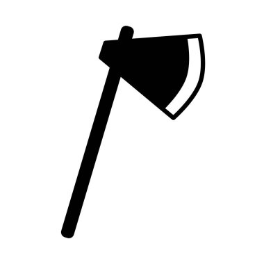 Beyaz arka plan üzerinde balta aracı