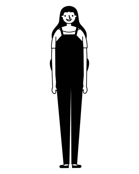 Woman cartoon character on white background — Stock vektor