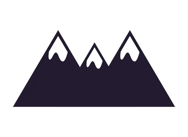 白い背景の上の山頂 — ストックベクタ