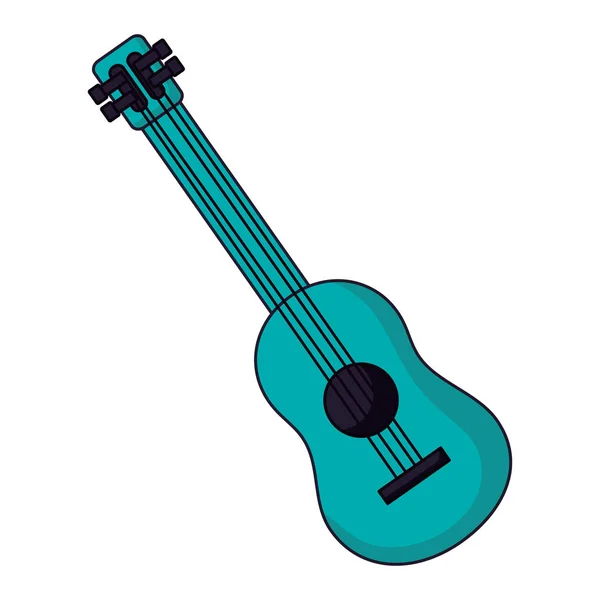 Instrument de guitare sur fond blanc — Image vectorielle