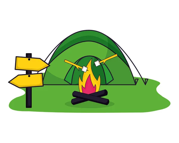Campingsommerkonzept — Stockvektor