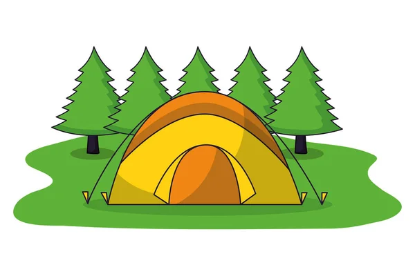 Camping concept d'été — Image vectorielle