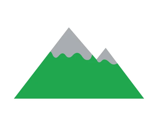 Berggipfel auf weißem Hintergrund — Stockvektor