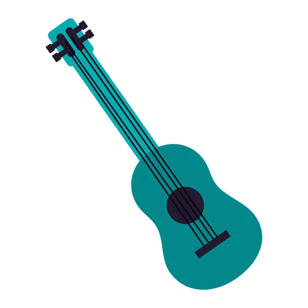 Instrumento de guitarra sobre fondo blanco — Vector de stock