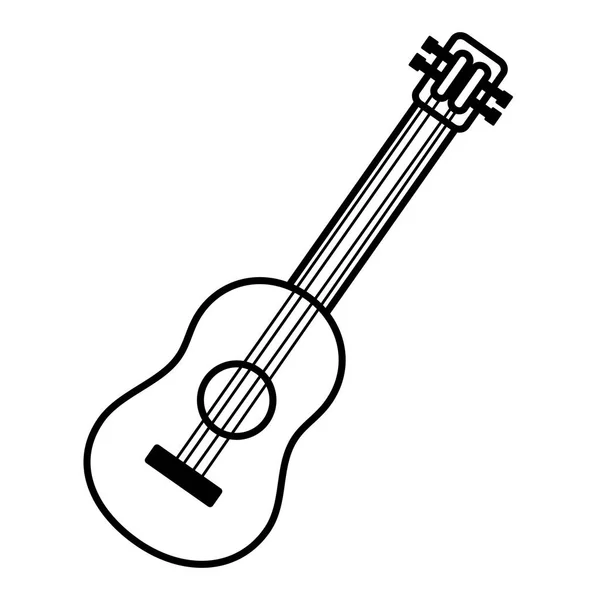 Instrumento de guitarra em fundo branco —  Vetores de Stock