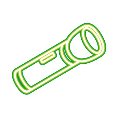 Beyaz arka plan üzerinde el feneri donanımları