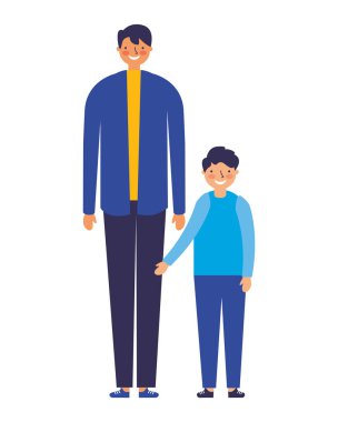 aile mutlu baba ve oğul