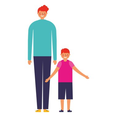 aile mutlu baba ve oğul