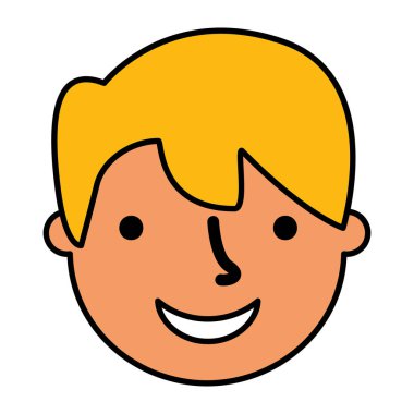 mutlu genç çocuk yüz karakter