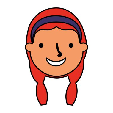 mutlu genç kız yüz karakter