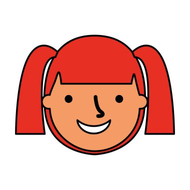 mutlu genç kız yüz karakter