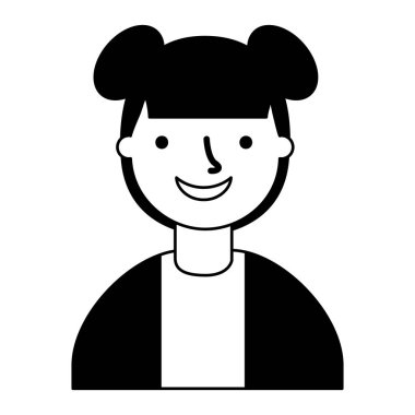 portre gülümseyen kız Genç karakter