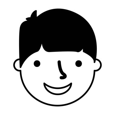 mutlu genç çocuk yüz karakter