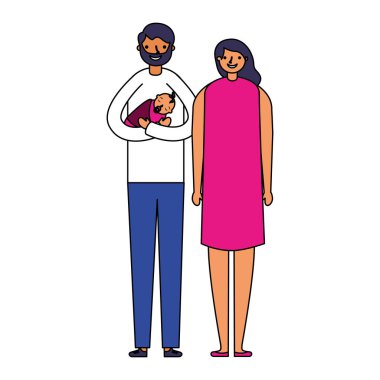 Bebek kızı taşıyan anne