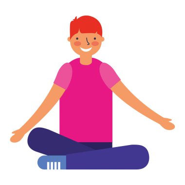 oturan çocuk gülümseyen bacak bacak