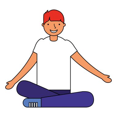 oturan çocuk gülümseyen bacak bacak