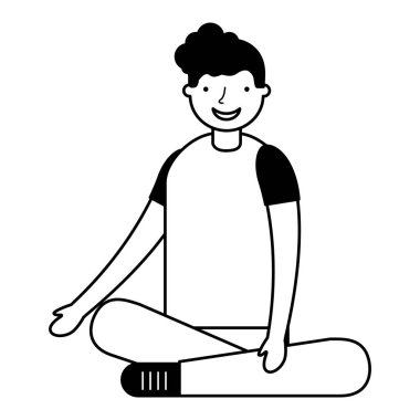 oturan çocuk gülümseyen bacak bacak