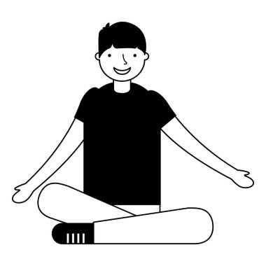 oturan çocuk gülümseyen bacak bacak