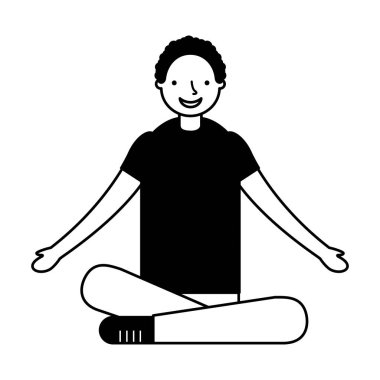 oturan çocuk gülümseyen bacak bacak