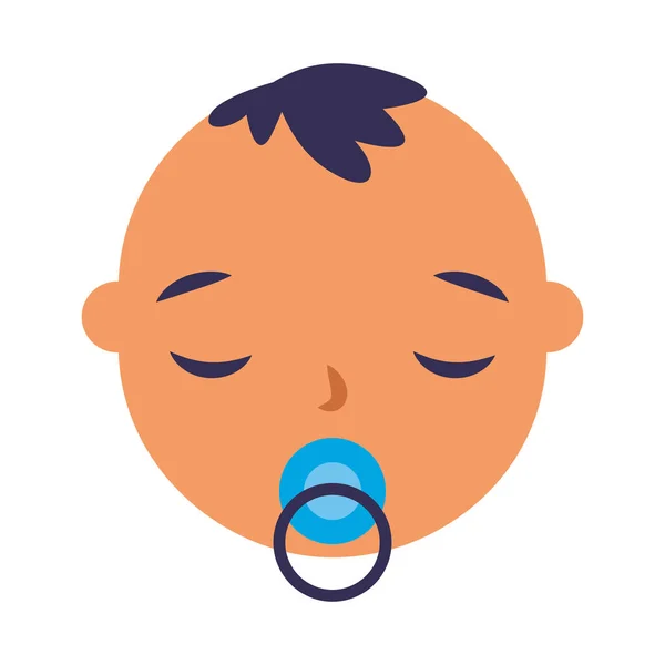 Emoji faces cut outs Baby Face Pacifier Paper Cut Out Icon Child