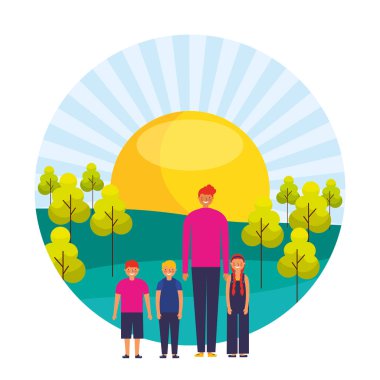 adam kız ve erkek peyzaj