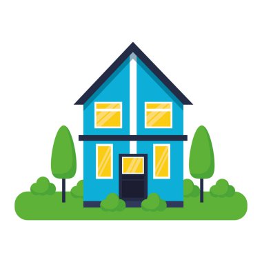 ev ev dış ağaçlar bahçe