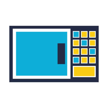 Beyaz arka plan mikrodalga cihazı