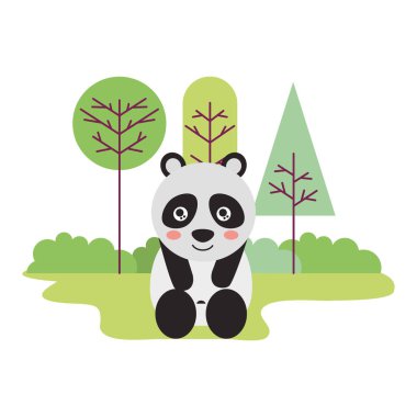 içinde belgili tanımlık açık havada oturma sevimli panda