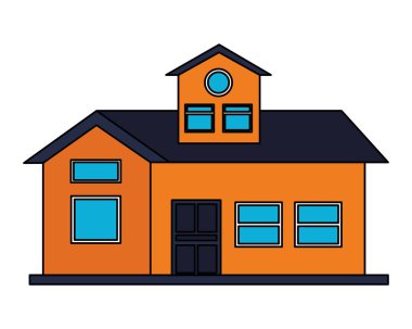 Beyaz arka plan üzerinde ev ev dış