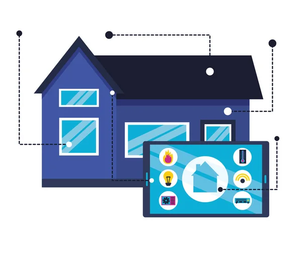 Smart Home im Zusammenhang — Stockvektor