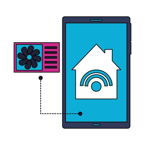 Casa inteligente relacionada — Vector de stock