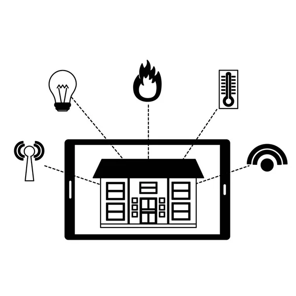 Casa inteligente relacionada — Vector de stock