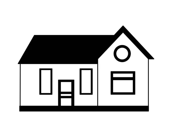 Casa casa exterior no fundo branco —  Vetores de Stock