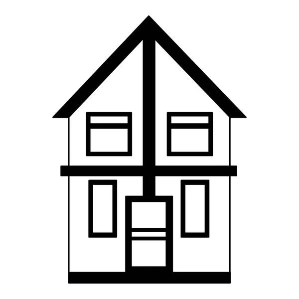 Domácí dům na bílém pozadí — Stockový vektor