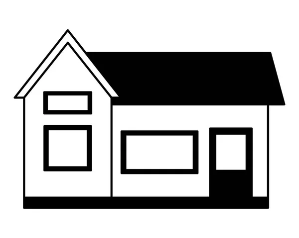 Casa exterior de la casa sobre fondo blanco — Vector de stock