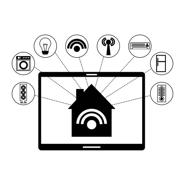 Casa inteligente relacionada — Vector de stock