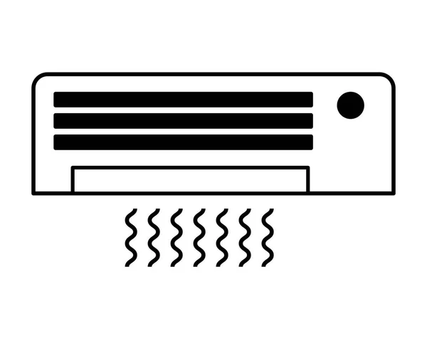 白い背景の上のエアコン — ストックベクタ