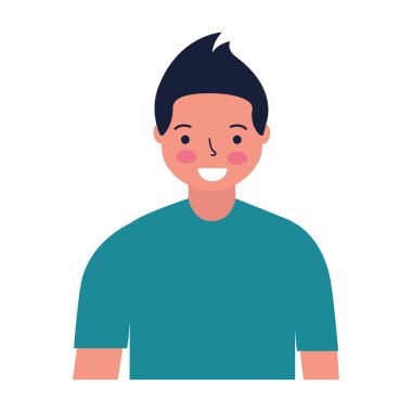 portre adam karakter beyaz arka plan üzerinde