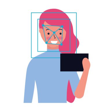 kadın yüz tarama işlemi Gadget'ı