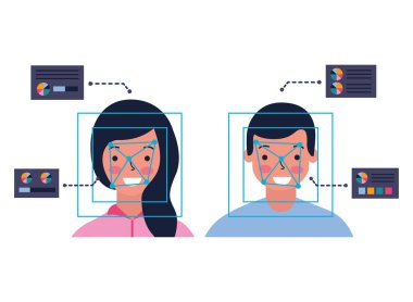 Erkek ve kadın biyometrik oluşum teknoloji