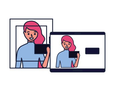 kadın yüz tarama işlemi Gadget'ı